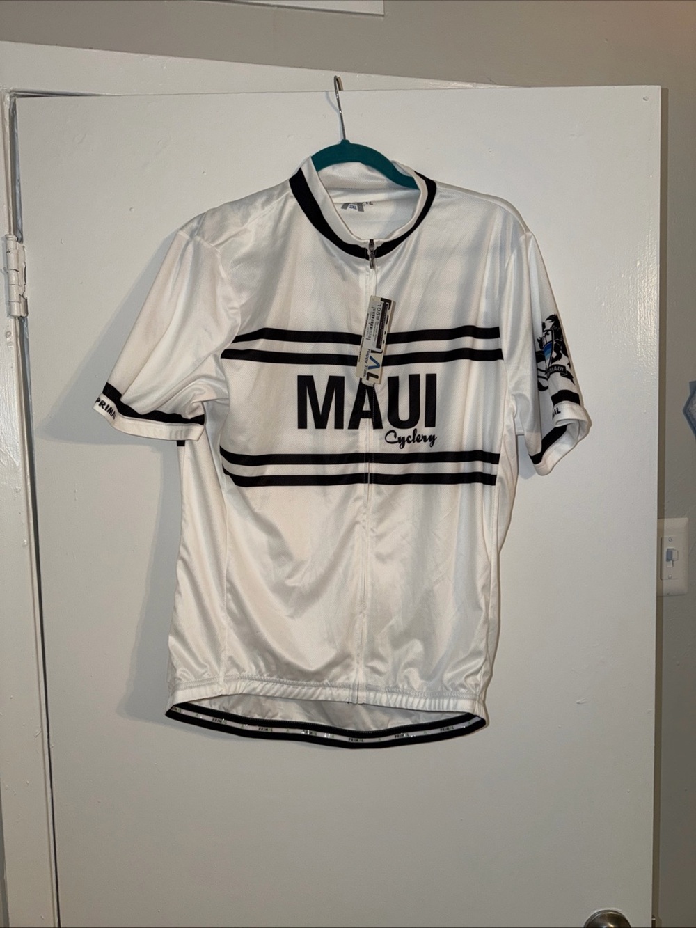 Maui Cyclery White & Black Men's Cycling Jersey